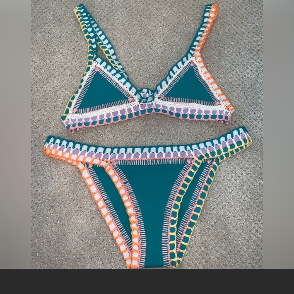 Kiini Liv Bikini Set in Jade Multi Color Size Medium/Large - Picture 4 of 8